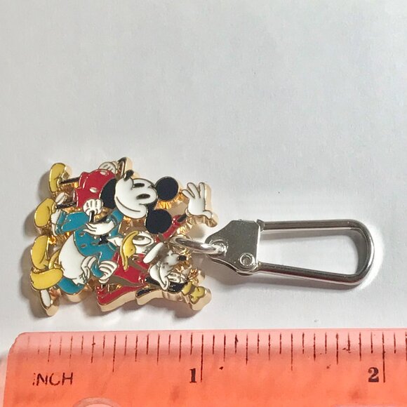 Disney Goofy Donald Duck Mickey Mouse Zipper Pull Keychain Purse Charm Backpack - Picture 9 of 9